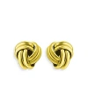 AQUA LOVE KNOT STUD EARRINGS IN 18K GOLD PLATED STERLING SILVER - 100% EXCLUSIVE