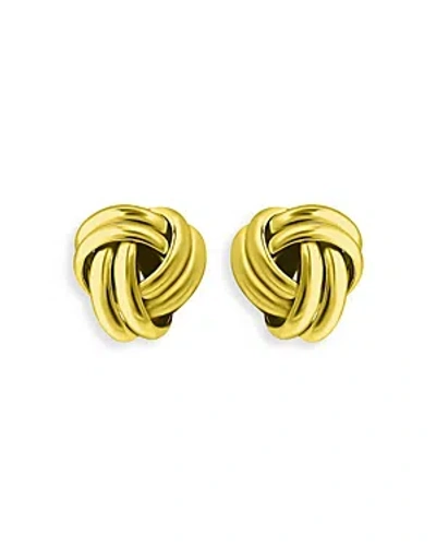 Aqua Love Knot Stud Earrings In 18k Gold Plated Sterling Silver - 100% Exclusive