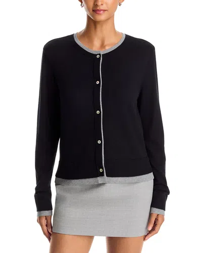 Aqua Mahlia Double Layer Cardigan - Exclusive In Black