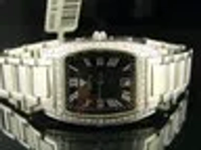 Pre-owned Aqua Master Womens  Swiss Joe Rodeo Diamond Watch 1.1 C In Light Gray