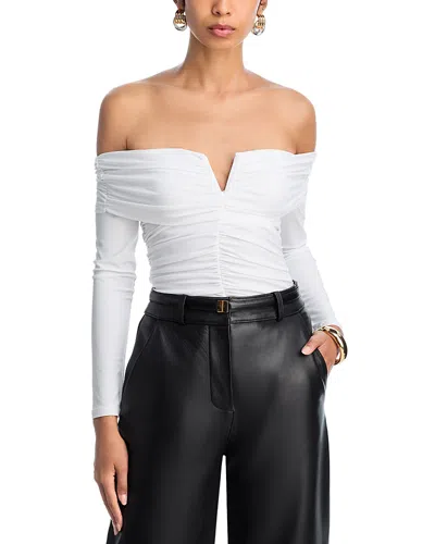 Aqua Matte Jersey Top - Exclusive In White