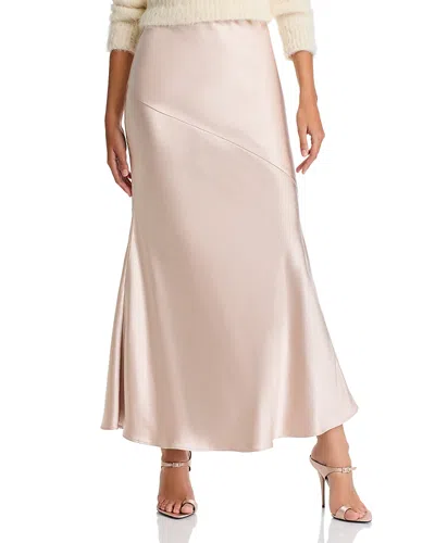 Aqua Maxi Slip Skirt - Exclusive In Champagne