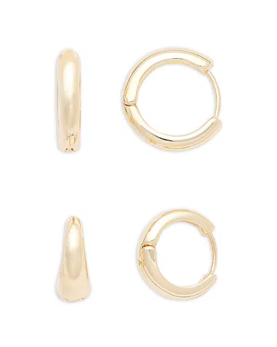 Aqua Medium Hoop Earrings, Set Of 2 - Exclusive In Gold