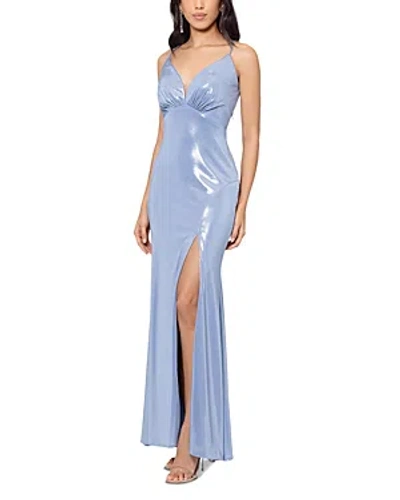 Aqua Metallic Foil Gown - 100% Exclusive In Periwinkle