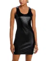 Aqua Metallic Sleeveless Mini Dress - Exclusive In Black