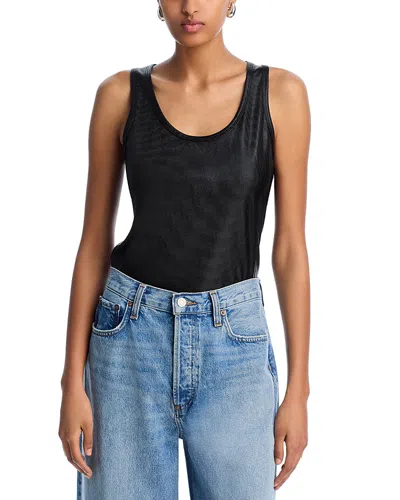 Aqua Metallic Tank Top - Exclusive In Black