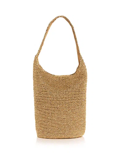 Aqua Metallic Woven Tote - Exclusive In Gold