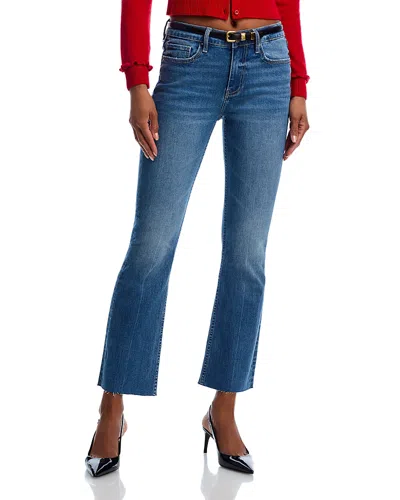 Aqua Mid Rise Crop Bootcut Jeans In Indigo - Exclusive