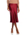 Aqua Midi Slip Skirt - Exclusive In Mahogany