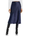 Aqua Midi Slip Skirt - Exclusive In Blue