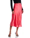 Aqua Midi Slip Skirt - Exclusive In Coral