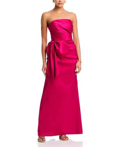 Aqua Mikado Strapless Dress - Exclusive In Multi