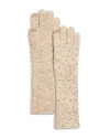 Aqua Mini Studs Tech Gloves - Exclusive In Tan