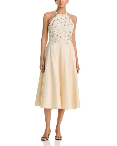 Aqua Mirror Crochet Midi Dress - Exclusive In White