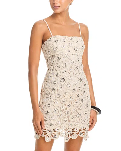 Aqua Mirror Crochet Mini Dress - Exclusive In White