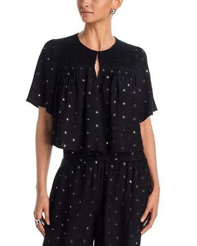 Aqua Mirror Swing Top - Exclusive In Black
