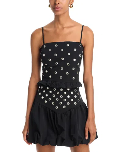 Aqua Mirror Trim Peplum Top - Exclusive In Multi