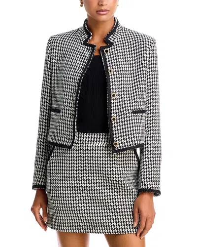 Aqua Mixed Houndstooth Button Front Jacket - Exclusive In Multi