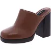 Aqua Moda Womens Leather Slip On Mules In Green
