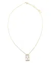 Aqua Mosaic Crystal Pendant Necklace, 18-19 - Exclusive In Gold