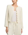Aqua Multi Button Tweed Jacket - Exclusive In Neutral