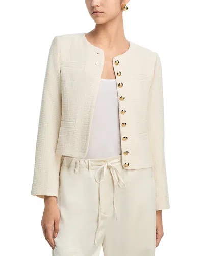 Aqua Multi Button Tweed Jacket - Exclusive In Neutral