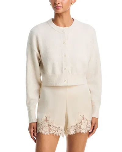 Aqua Neave Cropped Dropped Shoulder Cardigan - Exclusive In White