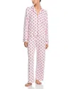Aqua Notched Collar Jersey Pajama Set - Exclusive In Pink