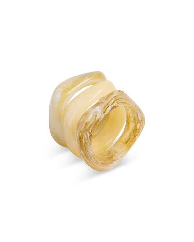 Aqua Nude Resin Bangles, Set Of 3 - Exclusive In Brown