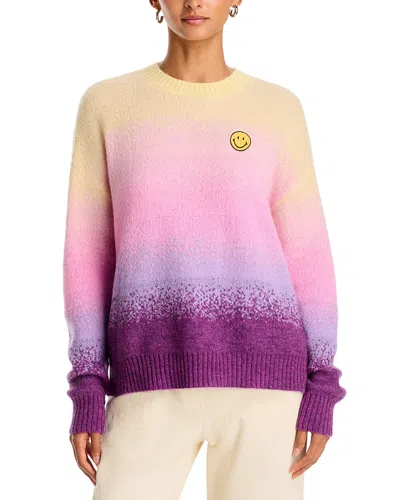 Aqua Ombre Smiley Sweater - Exclusive In Purple