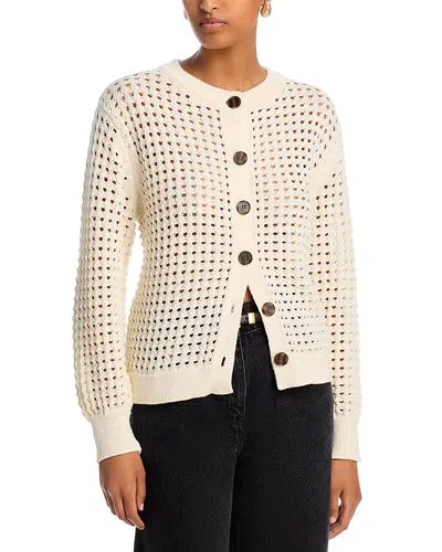 Aqua Open Knit Cardigan - Exclusive In Ivory
