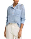 Aqua Open Stitch Polo Sweater - Exclusive In Sky