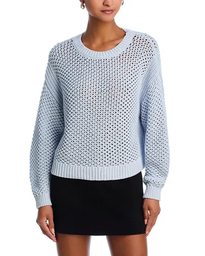Aqua Open Stitch Sweater - Exclusive In Ice Blue