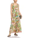 Aqua Palm Tie Strap Maxi Dress - Exclusive In Multi