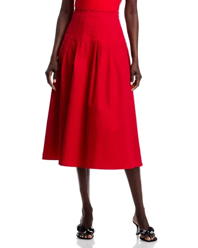 Aqua Panel Midi Skirt - Exclusive In Red