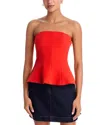 Aqua Panel Strapless Top - Exclusive In Red