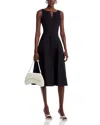 Aqua Paneled Midi Dress - Exclusive In Black