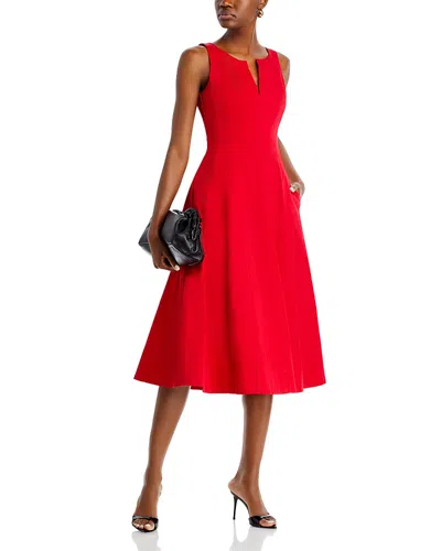 Aqua Paneled Midi Dress - Exclusive In Red