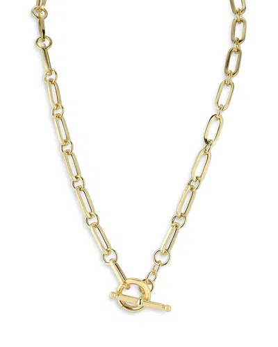 Aqua Paperclip Chain Collar Necklace In 14k Gold Plated, 18 - Exclusive