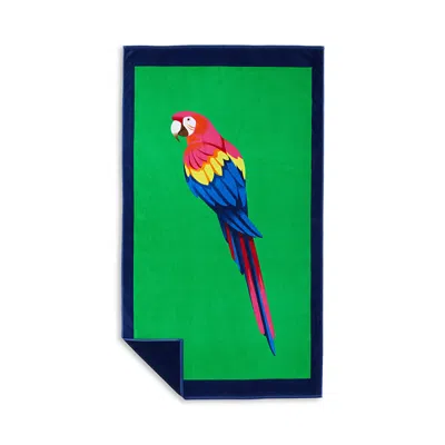 Aqua Parrot Print Beach Towel - Exclusive In Multi