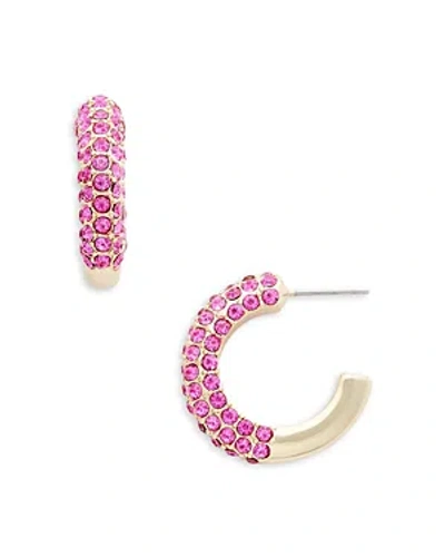 Aqua Pave Hoop Earrings - 100% Exclusive In Pink