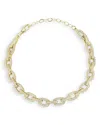 Aqua Pave Link Chain Bracelet - Exclusive In Gold