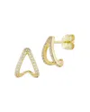 Aqua Pave V Stud Earrings, Exclusive