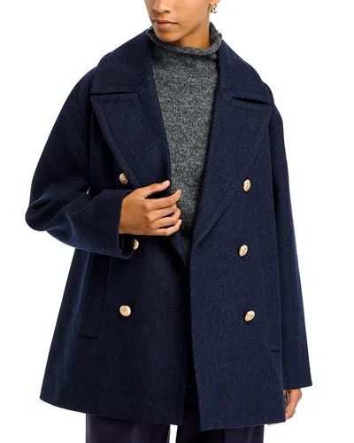 Aqua Pea Coat - Exclusive In Navy