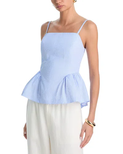 Aqua Peplum Top - Exclusive In Blue