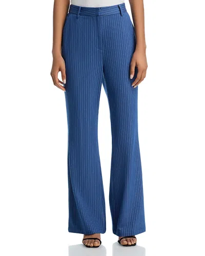Aqua Pinstripe Pants - Exclusive In Blue