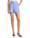 Aqua Pinstripe Shorts - Exclusive In Blue/white