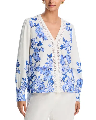 Aqua Placed Floral Blouse - Exclusive In Multi