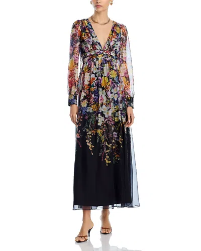 Aqua Placed Floral Maxi Dress - Exclusive In Black Multi