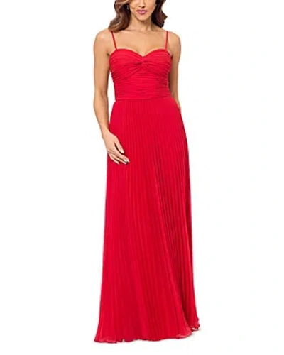 Aqua Pleated Chiffon Gown - 100% Exclusive In Red